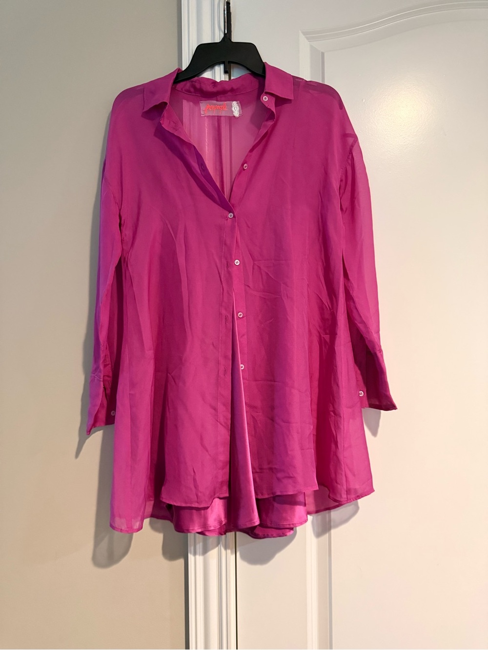 Free People & Revolve 100% SILK Renata Set Hot Pink  XS